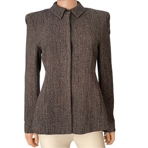 Vintage Episode tweed wool angora blazer jacket